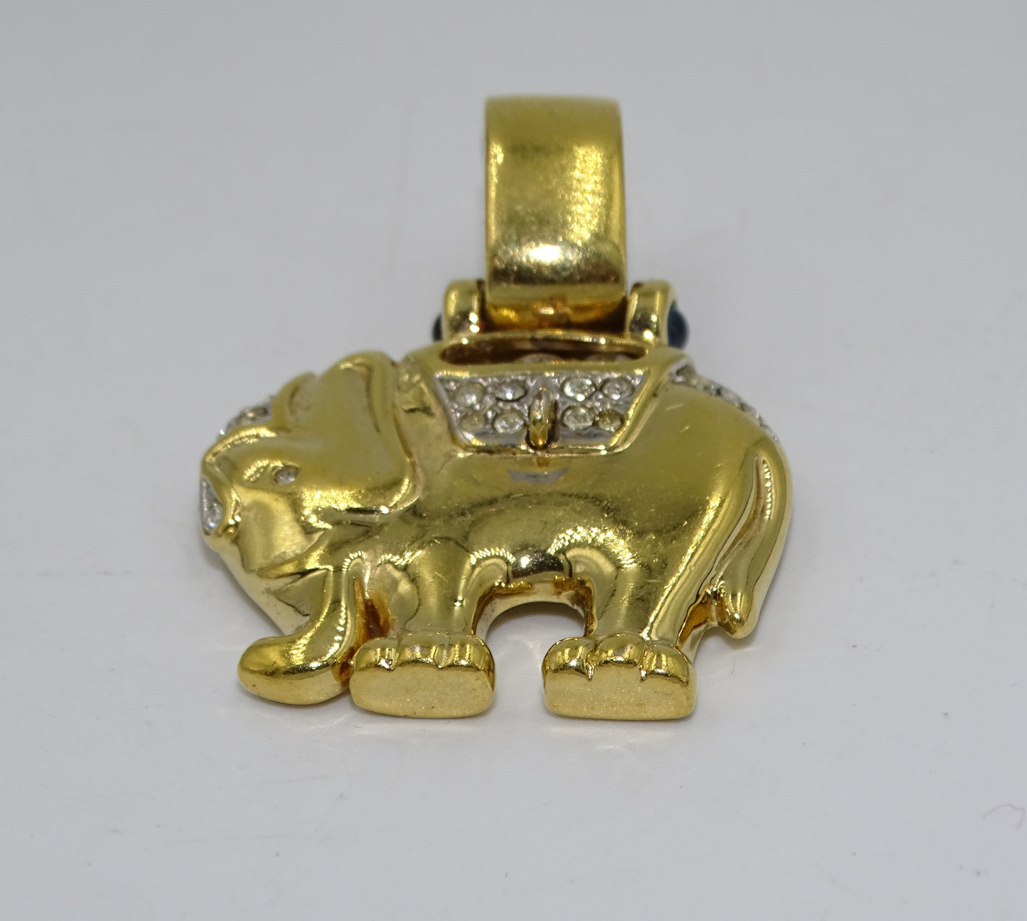 Goldener Elefant Anhänger aus Metall - JP gestempelt