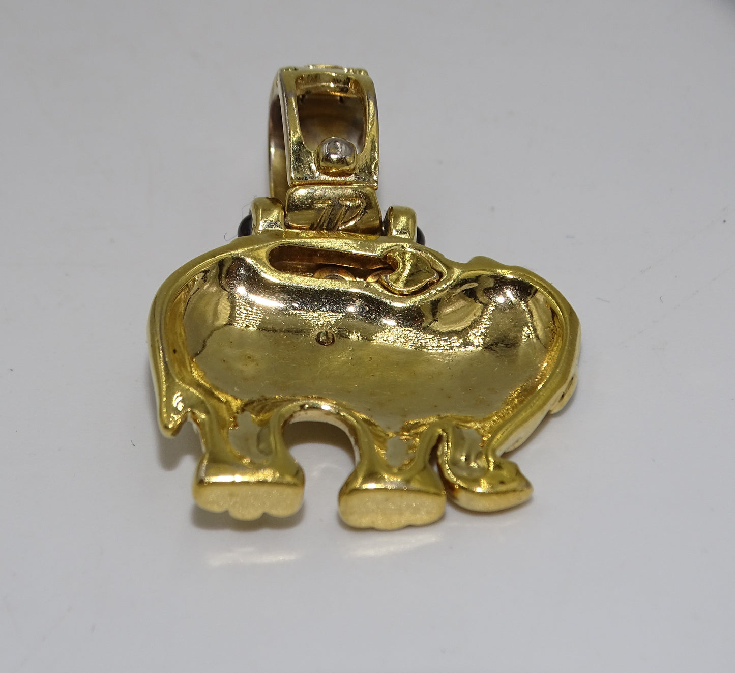 Goldener Elefant Anhänger aus Metall - JP gestempelt