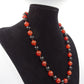 Natürliche 8 mm rote Jaspis- und schwarze Onyx-Perlenkette