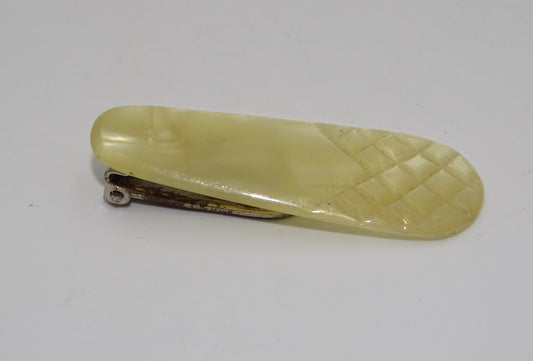 Vintage Schalclip Tuchclip Klammer aus Perlmutt