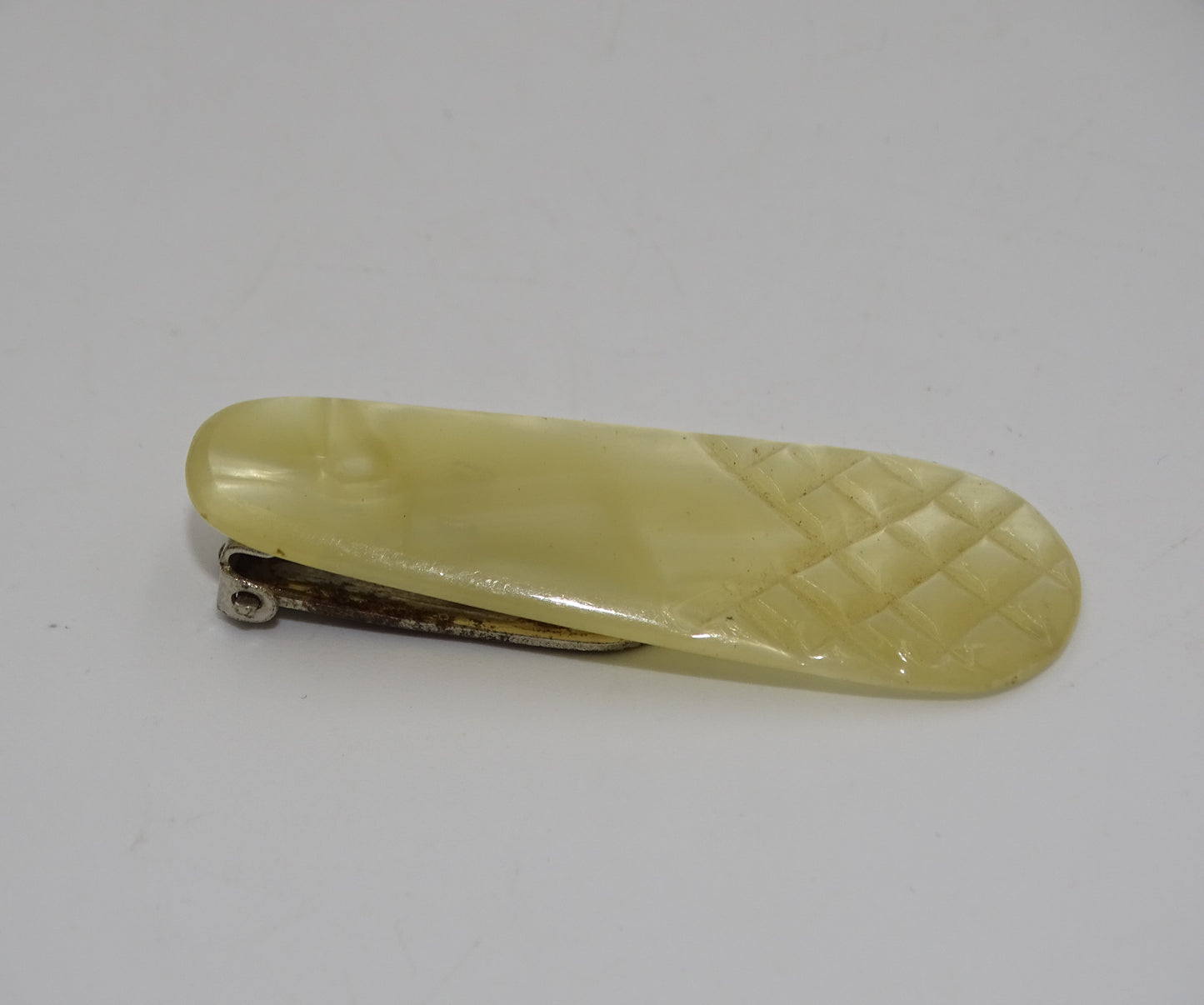 Vintage Schalclip Tuchclip Klammer aus Perlmutt