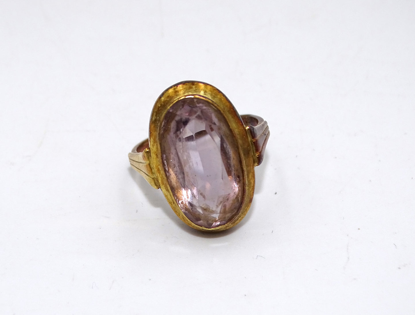 Ring Amethyst 585/000 14 K Gelbgold, Größe 55