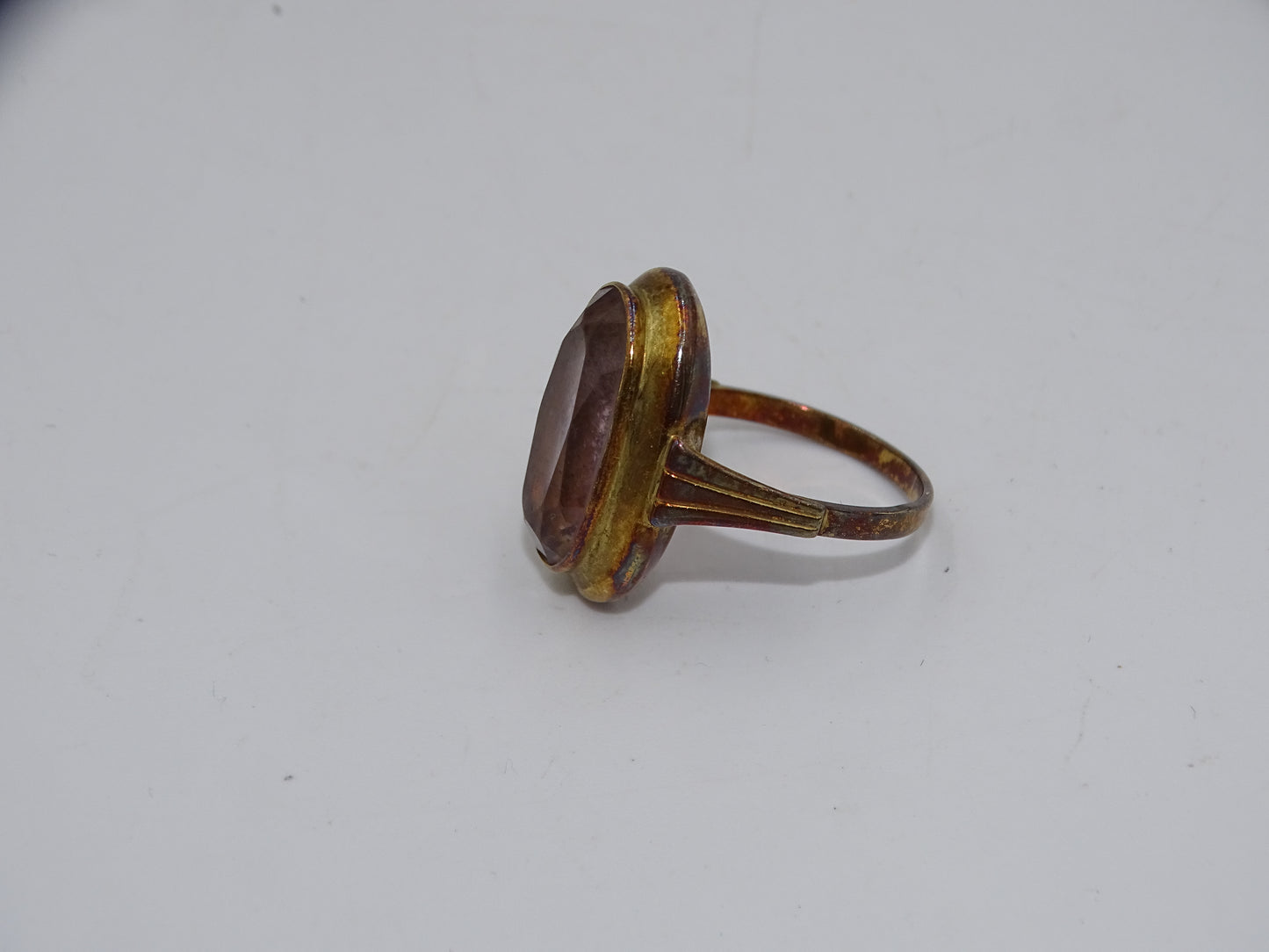 Ring Amethyst 585/000 14 K Gelbgold, Größe 55