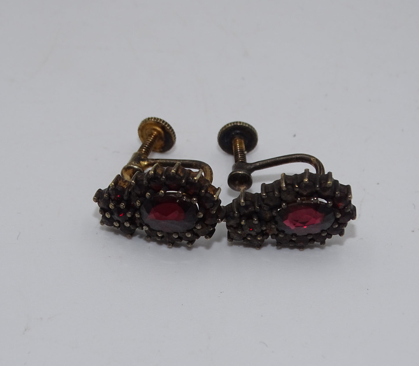 Antike Ohrringe, 900er Silber Vergoldet
