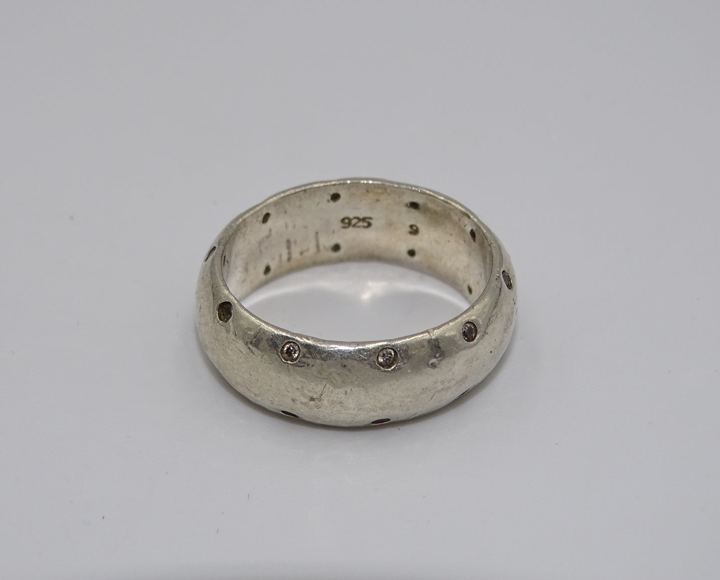 Unisex Design-Ring aus 925er Silber - Größe 58