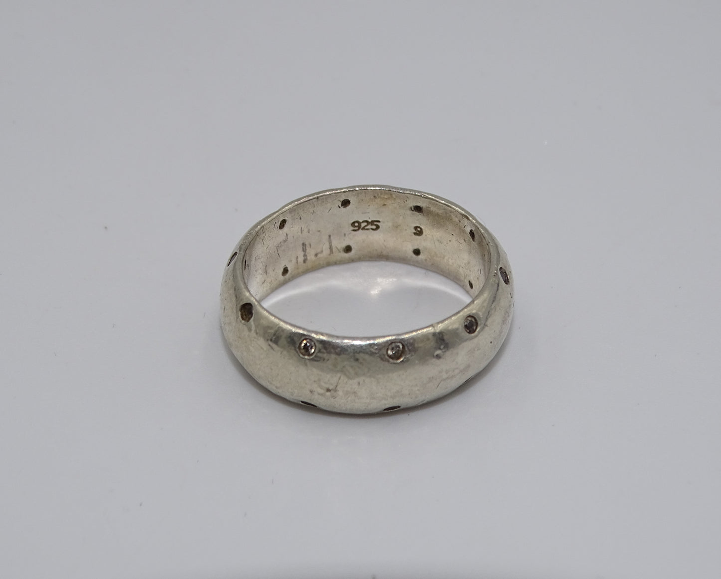 Unisex Design-Ring aus 925er Silber - Größe 58