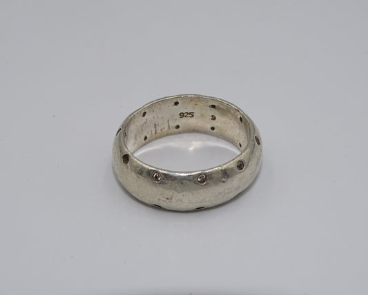 Unisex Design-Ring aus 925er Silber - Größe 58