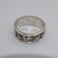 Sterling Silber Design Ring mit Muschel-Symbolen - Vintage