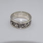 Sterling Silber Design Ring mit Muschel-Symbolen - Vintage