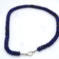 Elegante Vintage Lapislazuli-Kette mit 925 Silberverschluss – ca. 44 cm