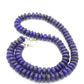 Elegante Vintage Lapislazuli-Kette mit 925 Silberverschluss – ca. 44 cm