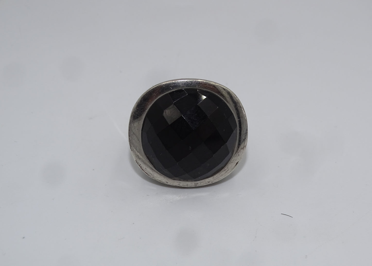 Hochwertiger Onyx Silber 925 Ring, Größe 53