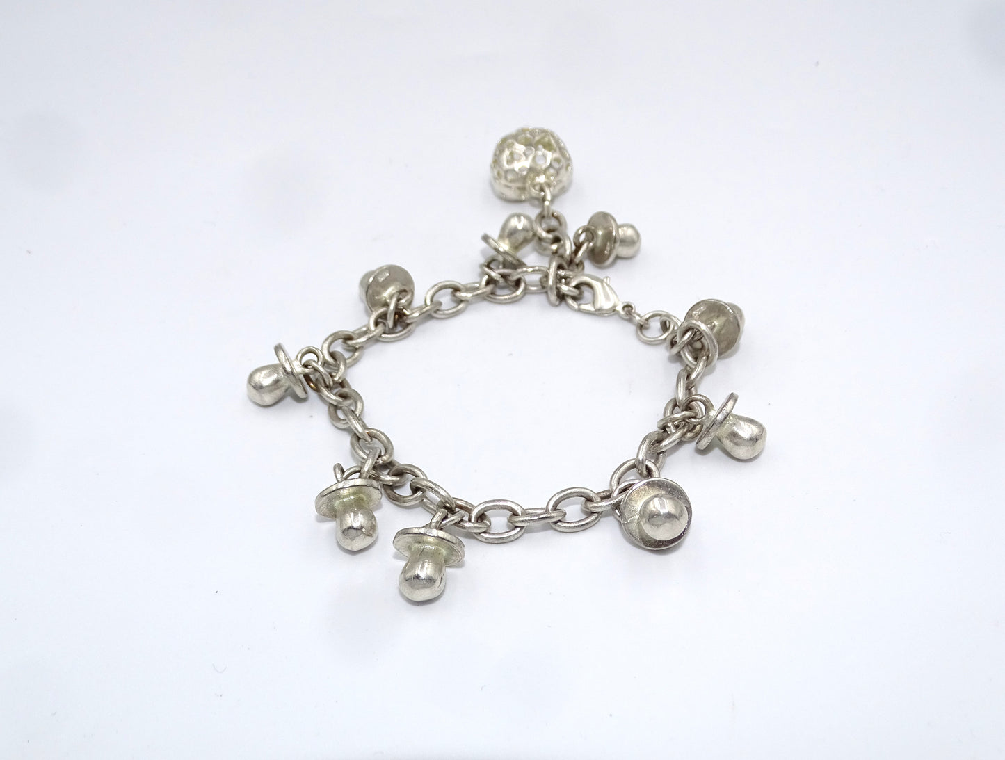 925 Vintage Sterling Silber Charms Armband