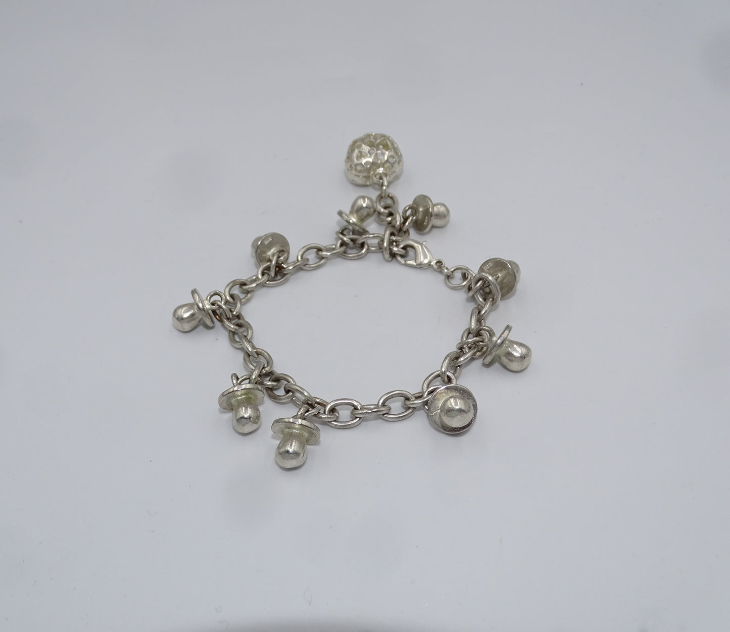 925 Vintage Sterling Silber Charms Armband