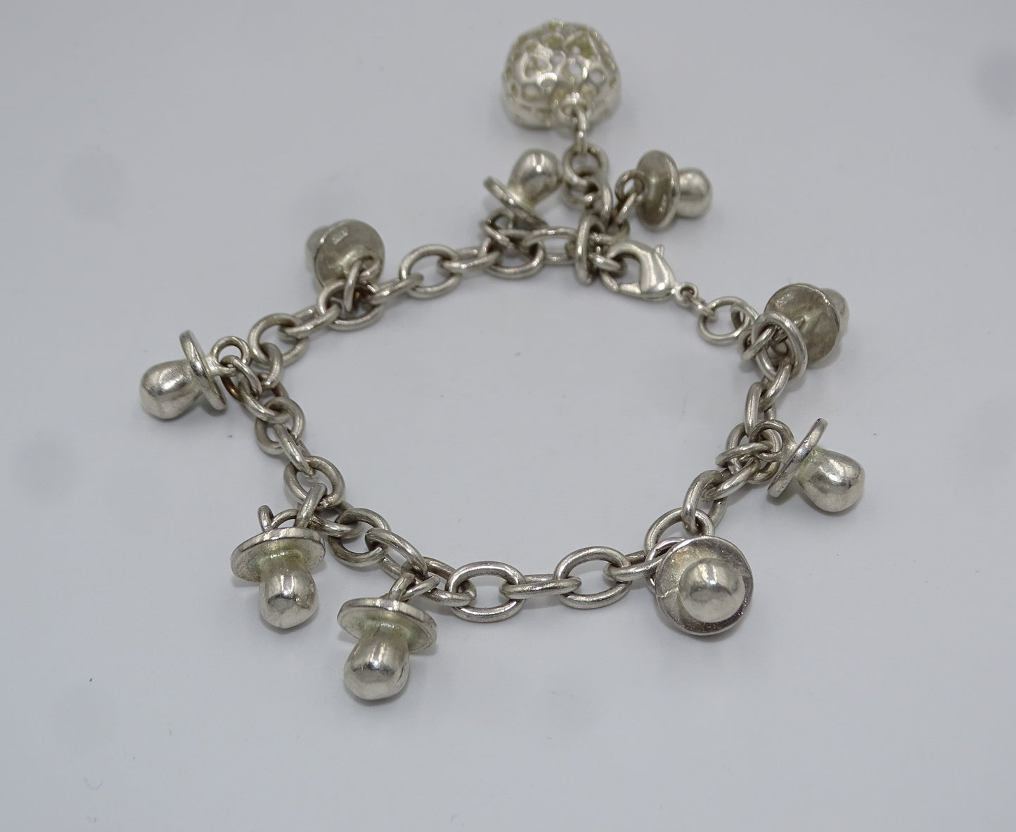 925 Vintage Sterling Silber Charms Armband