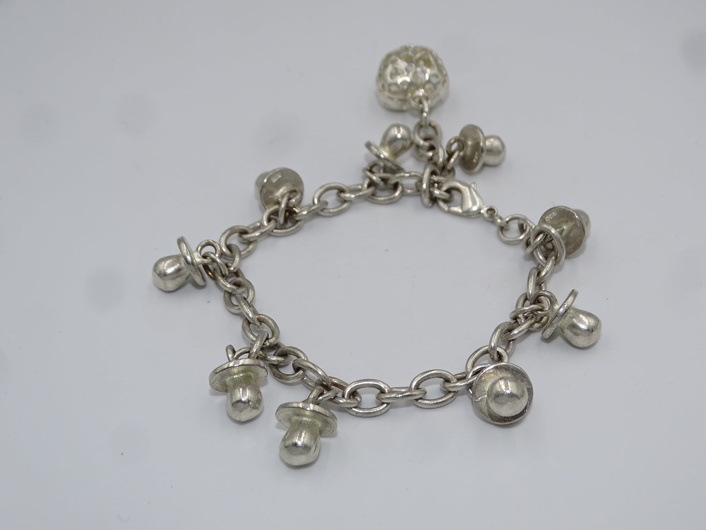 925 Vintage Sterling Silber Charms Armband