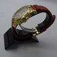 Festina Damenuhr 35mm Gold Plated Multifunktion Bling Leder