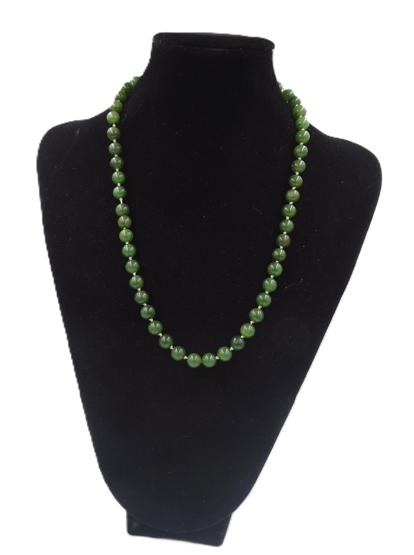 Nephrit-Jade-Halskette – Chinesische Jade, Luxus-Schmuck, Endlos