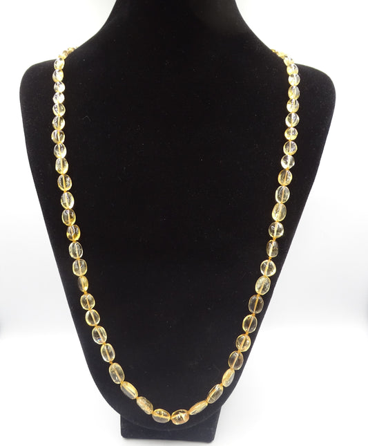 Alte afghanische Bergkristall Halskette mit Messingperlen – Endlose Eleganz