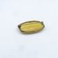 Art Deco Edwardian Achat-Cabochon Brosche aus goldfarbenem Metall