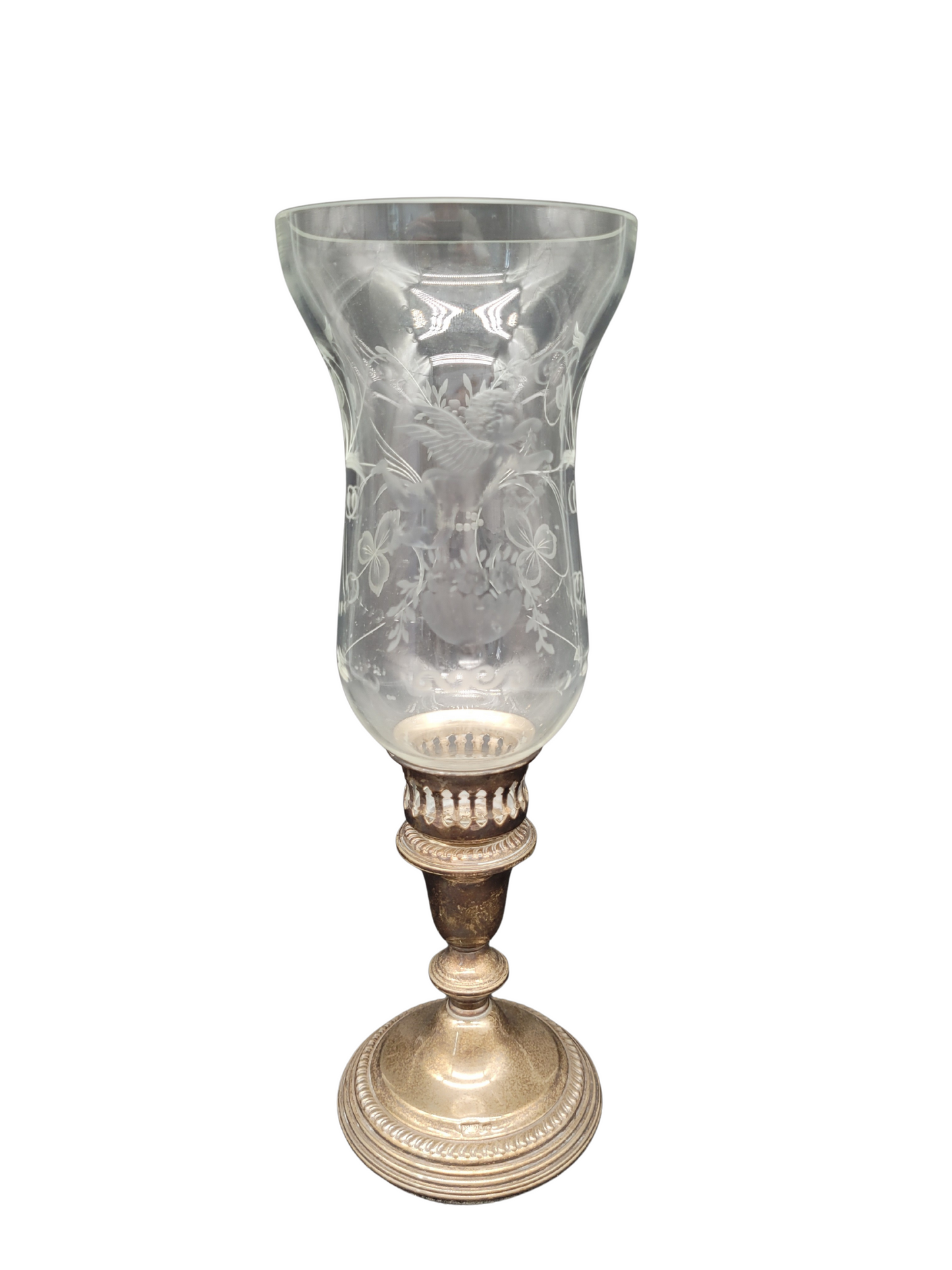 Kerzenständer Sterling Silber 925er mit Floralen Ornamenten