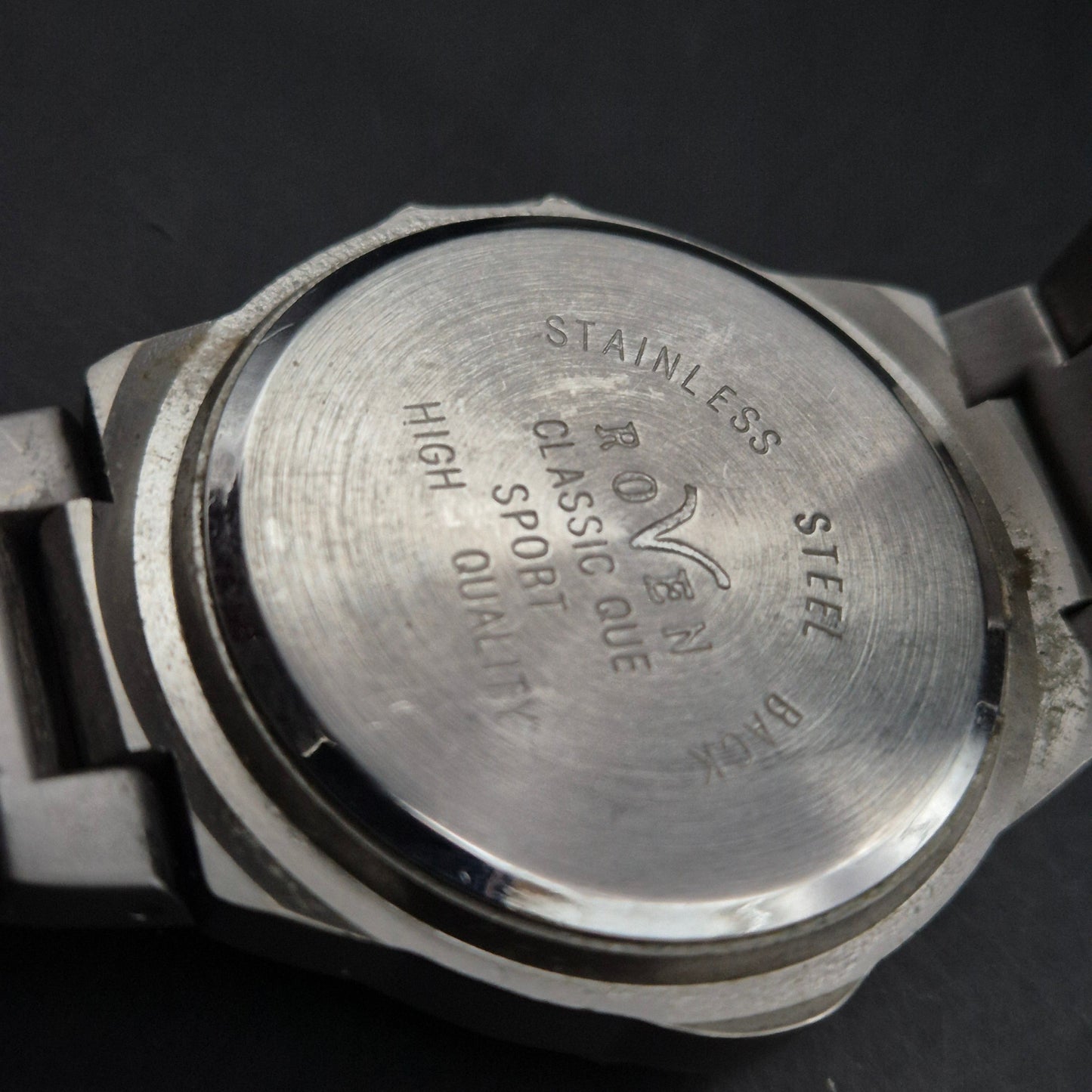 Roven Quartz Herrenuhr, blaues Zifferblatt – DEFEKT (Krone fehlt) - Bild 6