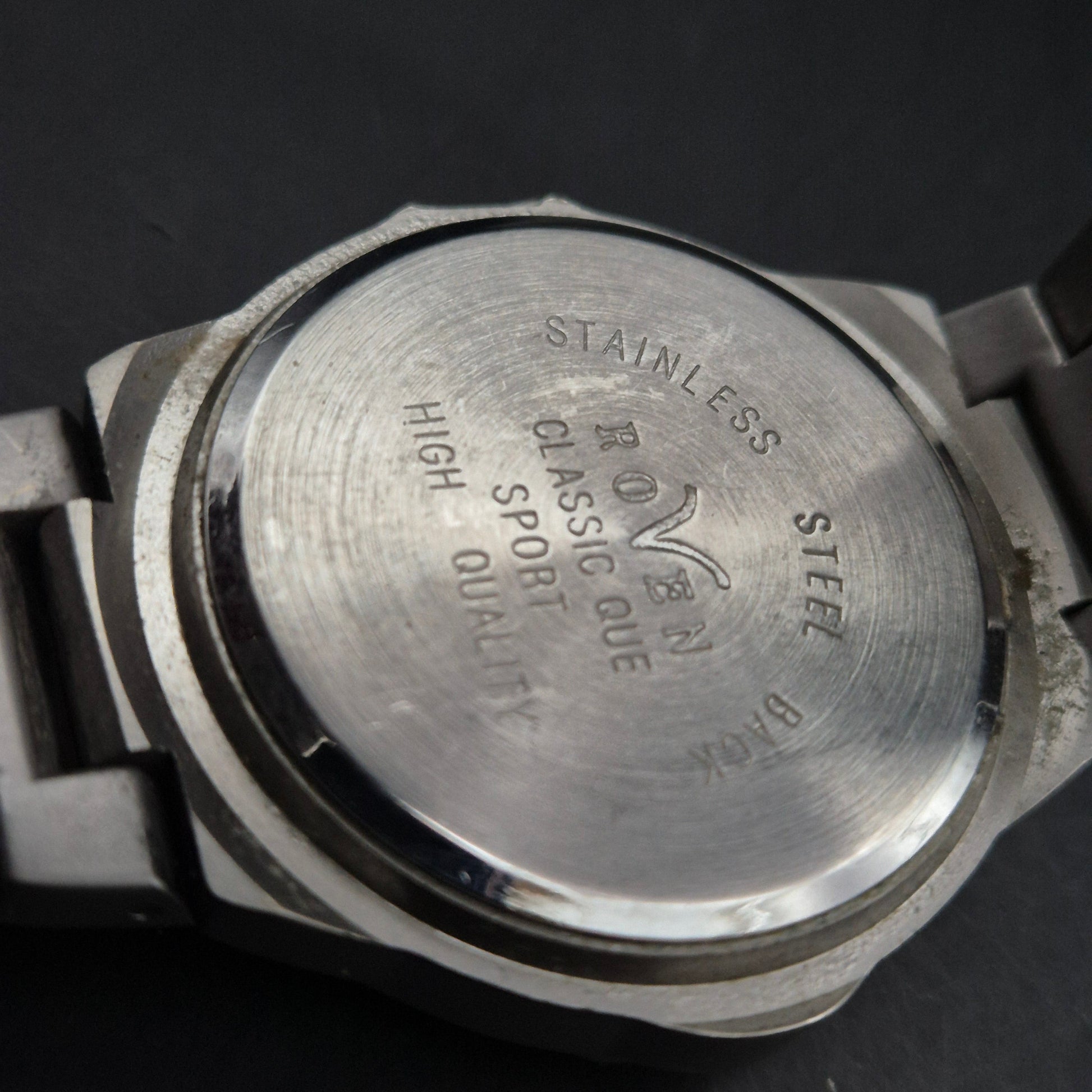 Roven Quartz Herrenuhr, blaues Zifferblatt – DEFEKT (Krone fehlt) - Bild 6