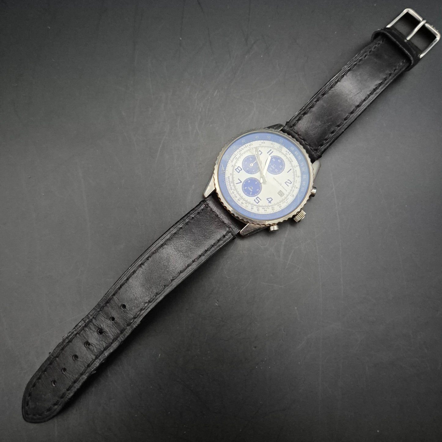 Fairchild Dornier Chronograph Pilotenuhr, Blau/Silber (DEFEKT) - Bild 4