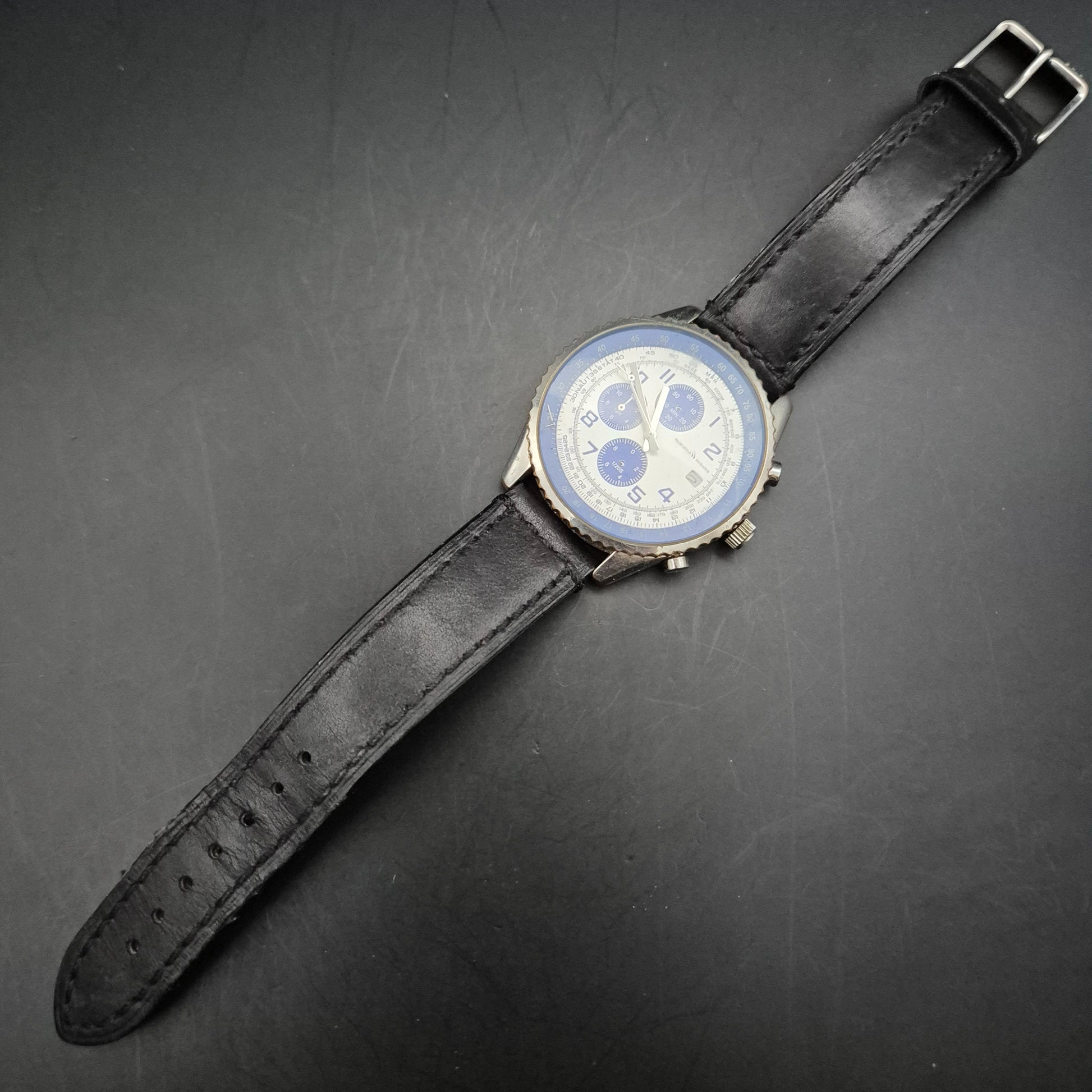 Fairchild Dornier Chronograph Pilotenuhr, Blau/Silber (DEFEKT) - Bild 4