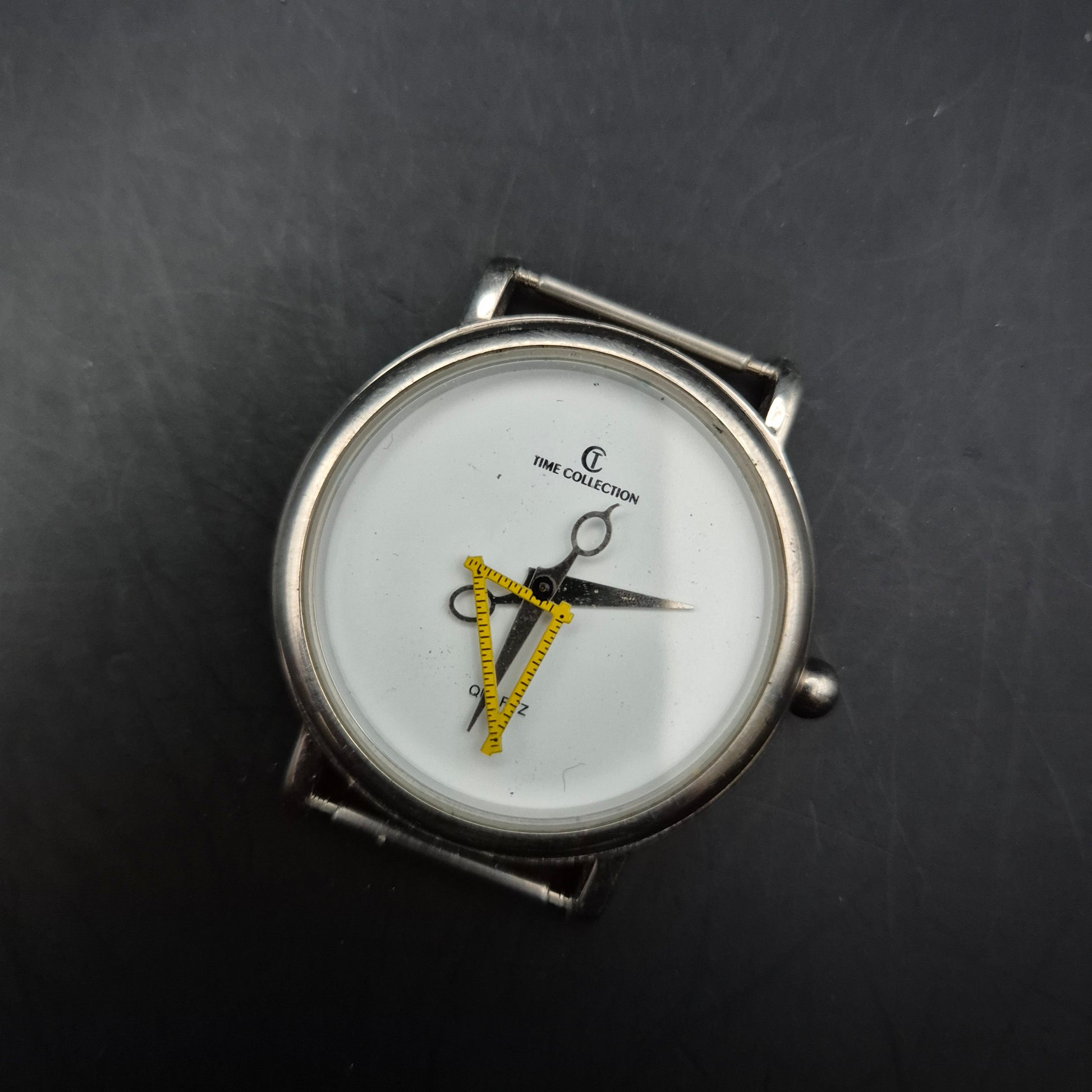 TIME COLLECTION Quarzuhr mit Schere & Maßband Zeigern – Novelty Uhr
