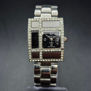 Ronica Glamour Armbanduhr | Rechteckig | Strass & Geometrie