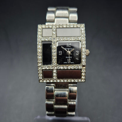 Ronica Glamour Armbanduhr | Rechteckig | Strass & Geometrie