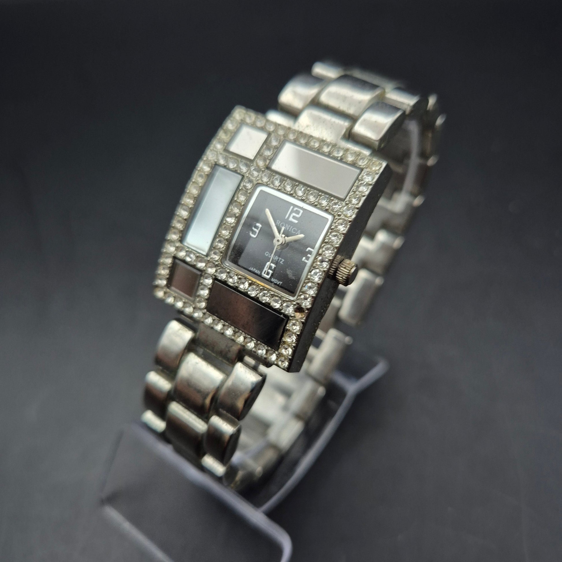 Ronica Glamour Armbanduhr | Rechteckig | Strass & Geometrie - Bild 4