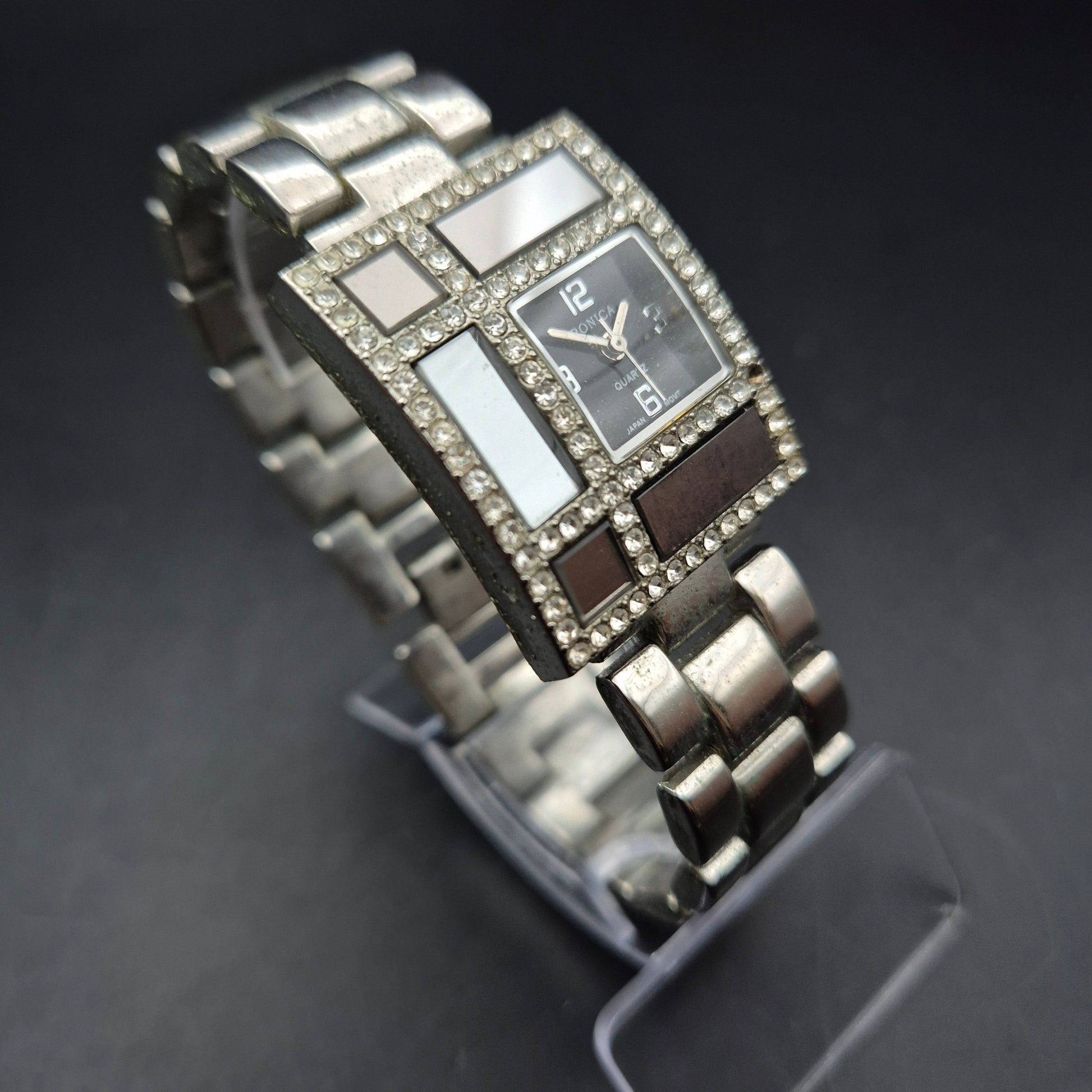 Ronica Glamour Armbanduhr | Rechteckig | Strass & Geometrie - Bild 5