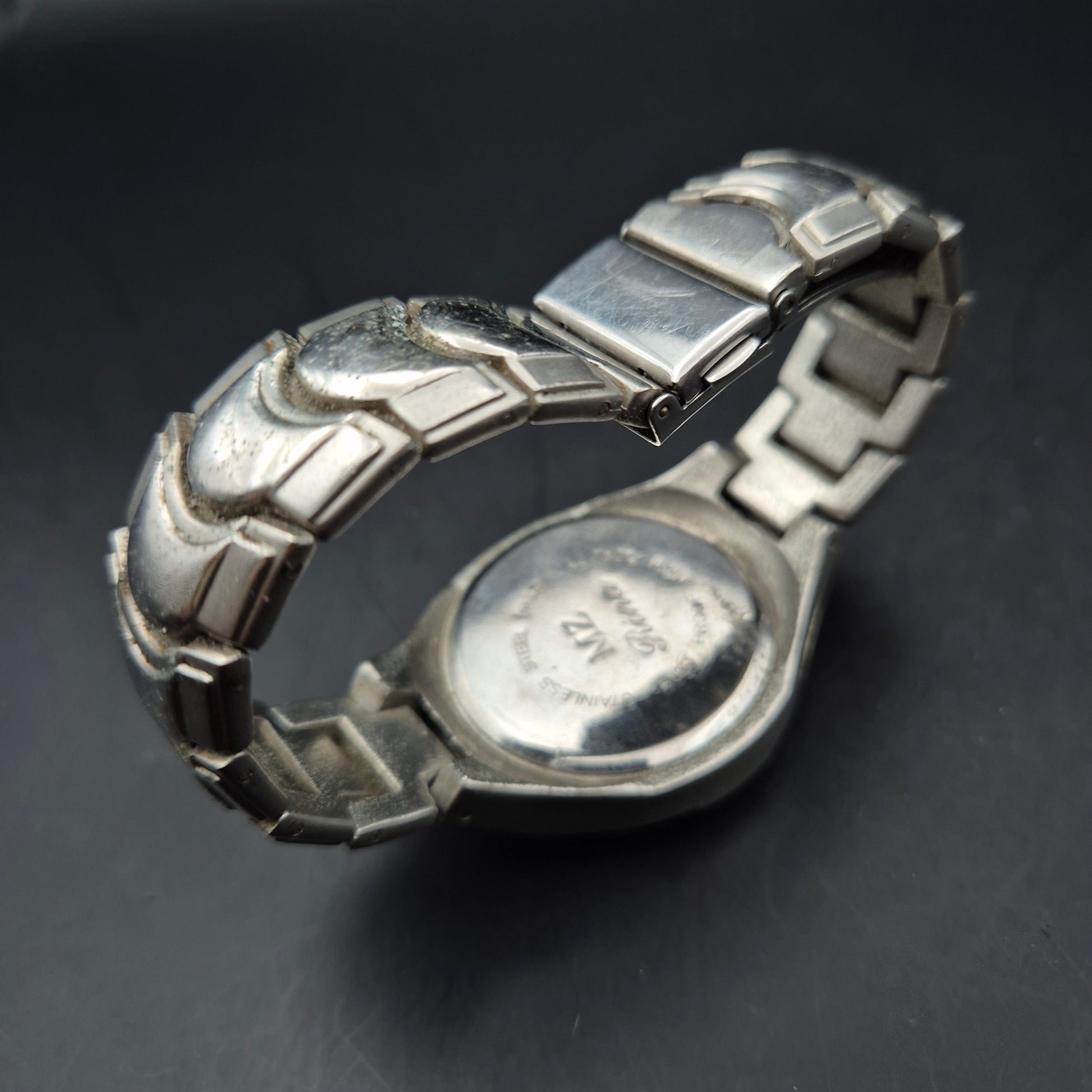 Vintage MZ Rina Quarz Armbanduhr | Blaues Zifferblatt & Datum - Bild 2