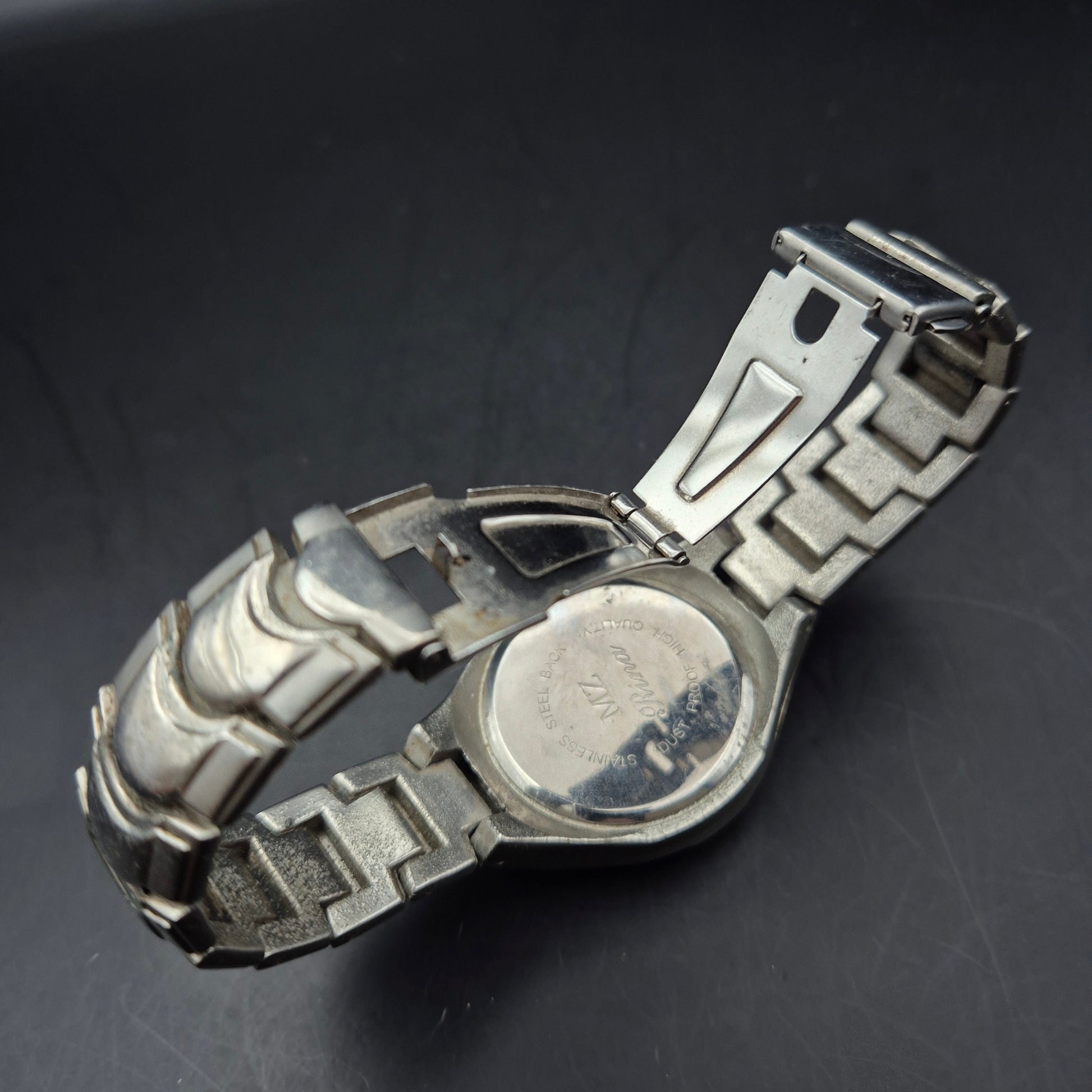 Vintage MZ Rina Quarz Armbanduhr | Blaues Zifferblatt & Datum - Bild 5