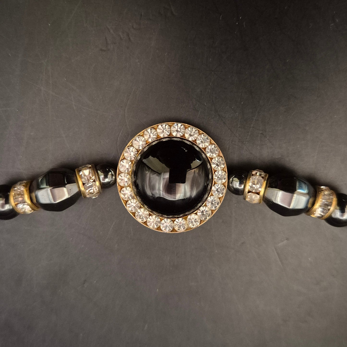 Elegante Vintage Halskette: Glänzende Perlen mit Strass-Anhänger - Bild 6