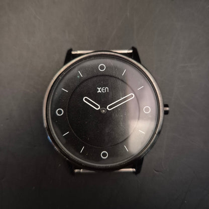 Minimalistische XEN Unisex Armbanduhr Schwarz Edelstahl