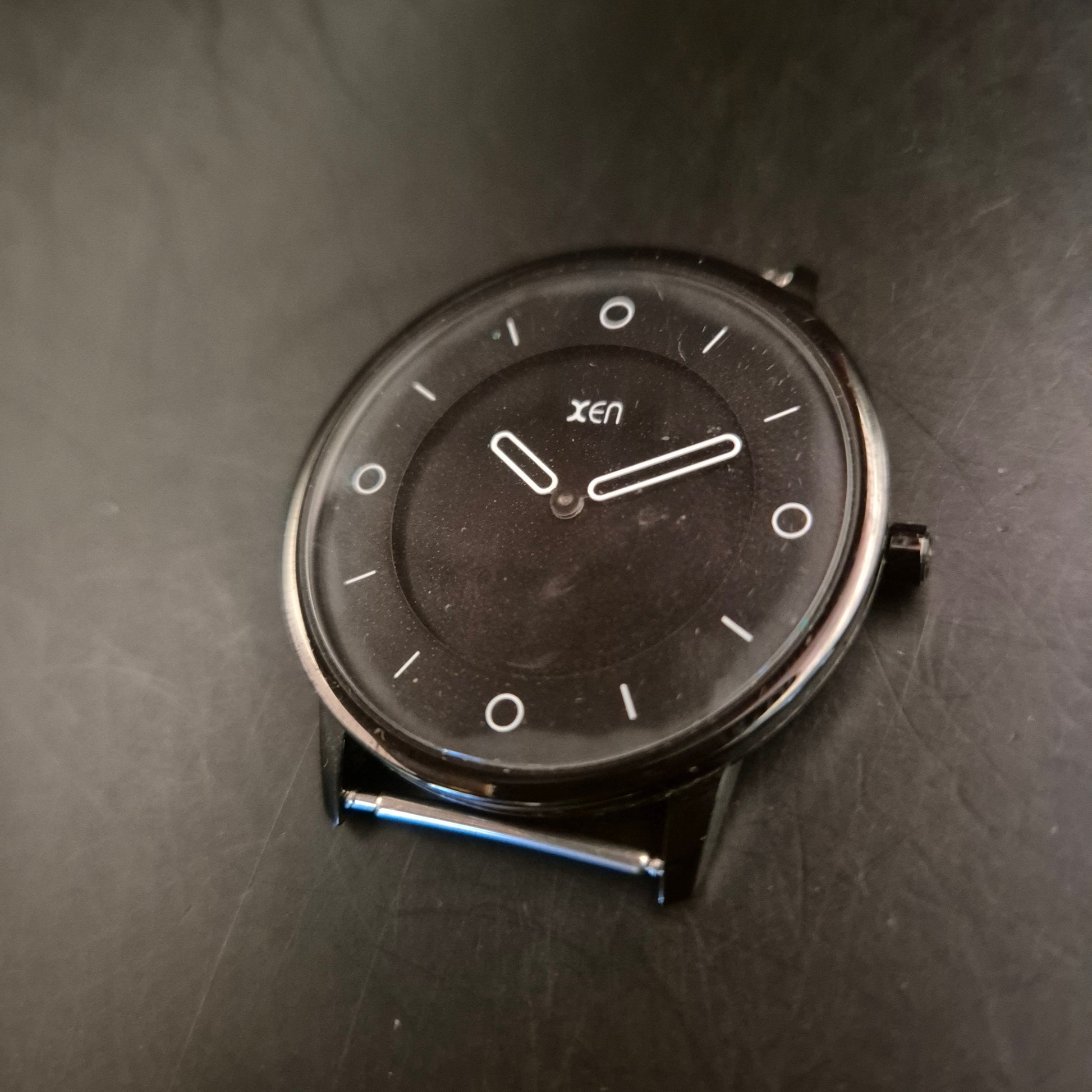 Minimalistische XEN Unisex Armbanduhr Schwarz Edelstahl - Bild 3