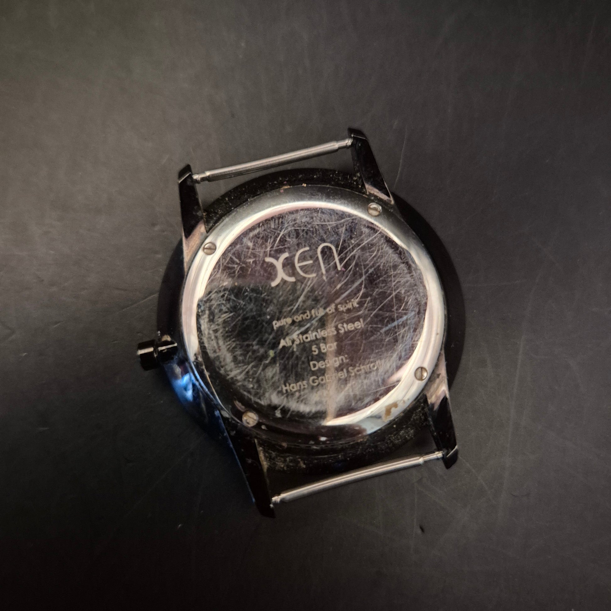 Minimalistische XEN Unisex Armbanduhr Schwarz Edelstahl - Bild 5