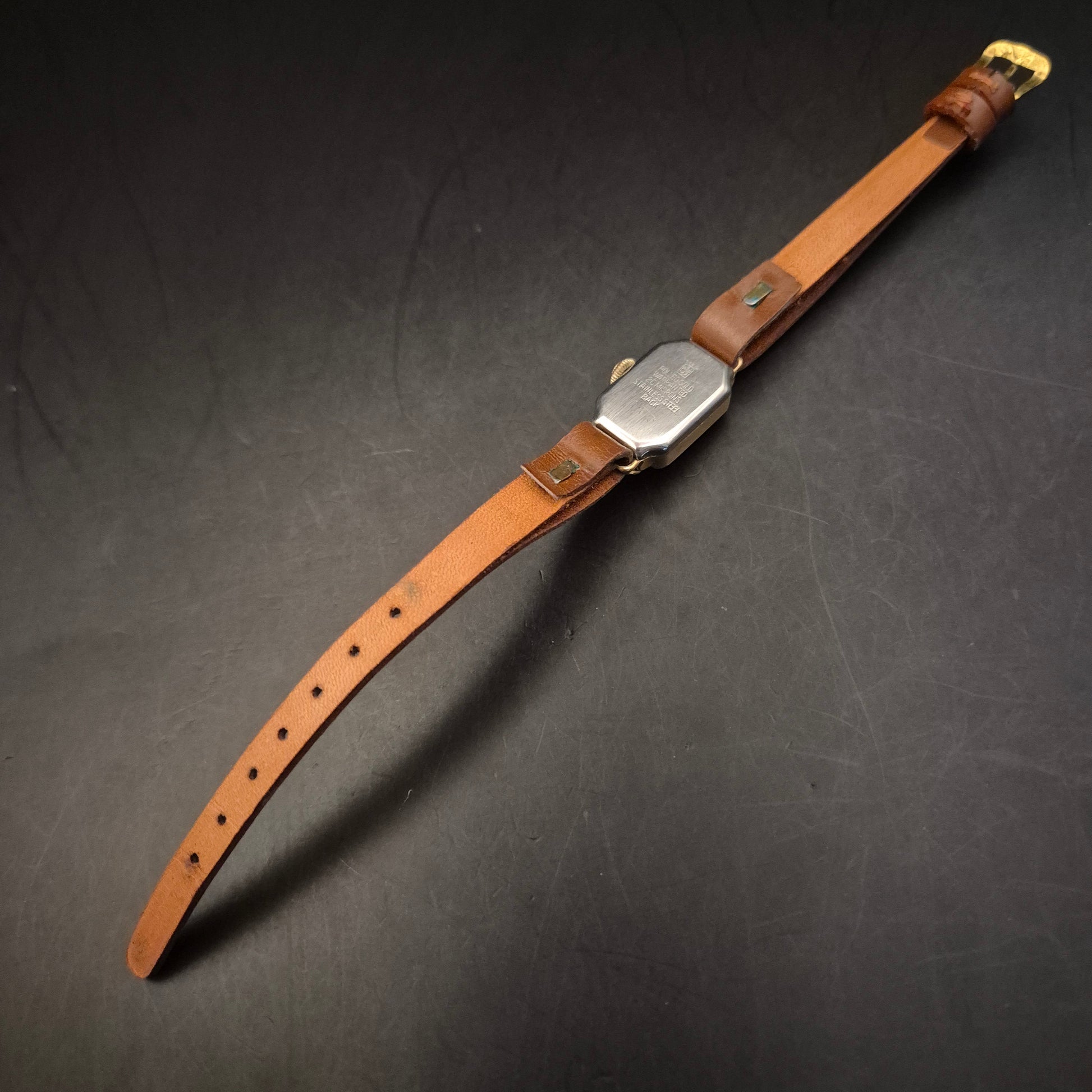 Elegante Vintage Damenuhr PROVITA mit Lederarmband, Goldfarben - Bild 4