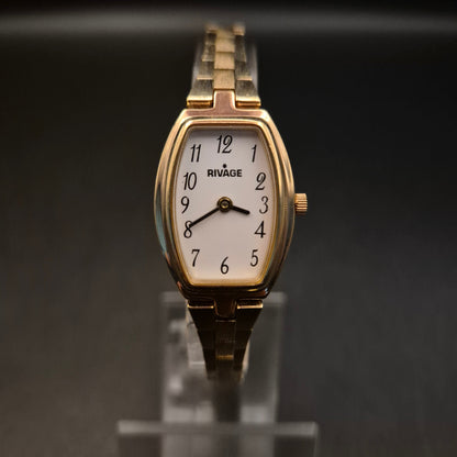 RIVAGE Damen Armbanduhr, Goldfarben, Elegantes Design