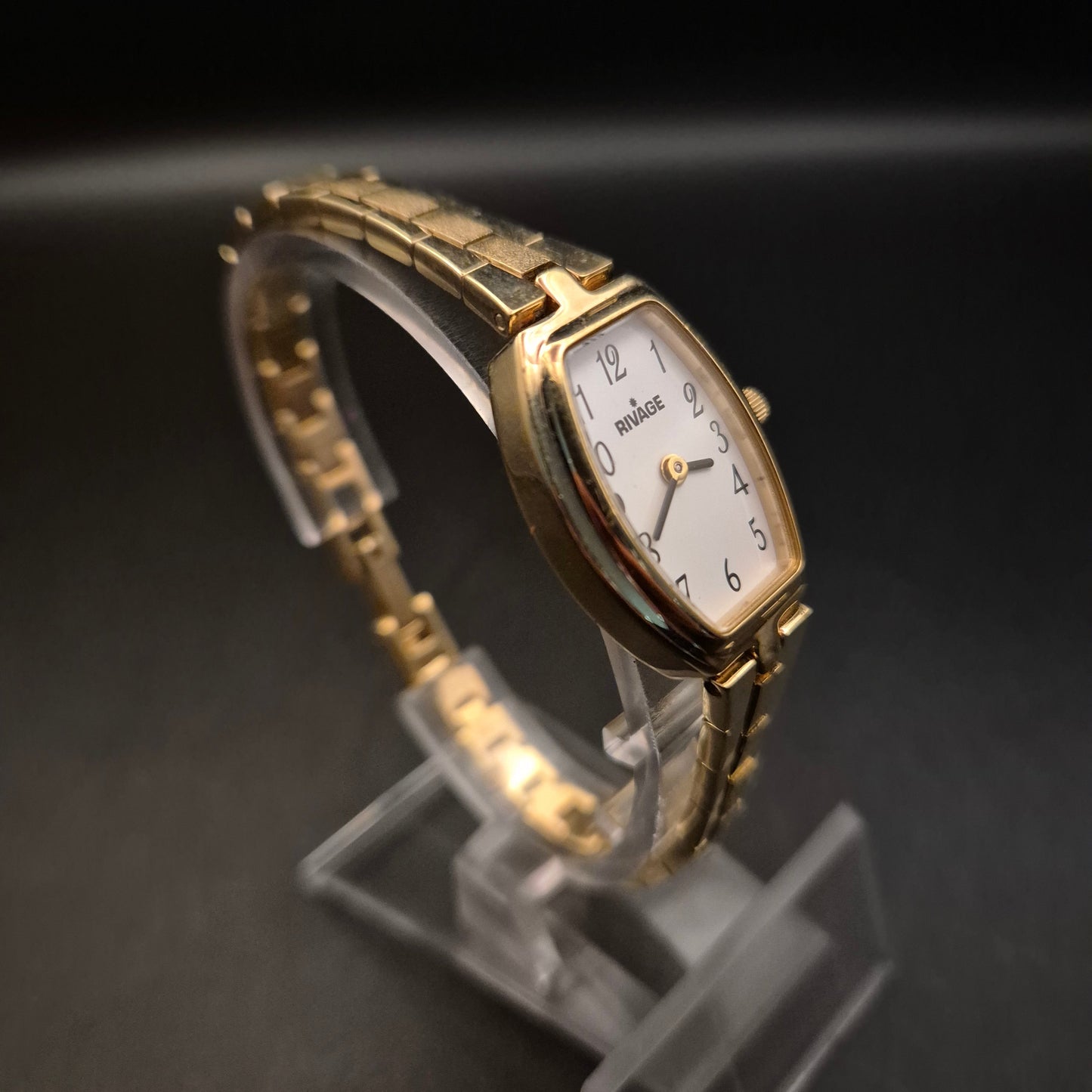 RIVAGE Damen Armbanduhr, Goldfarben, Elegantes Design - Bild 3