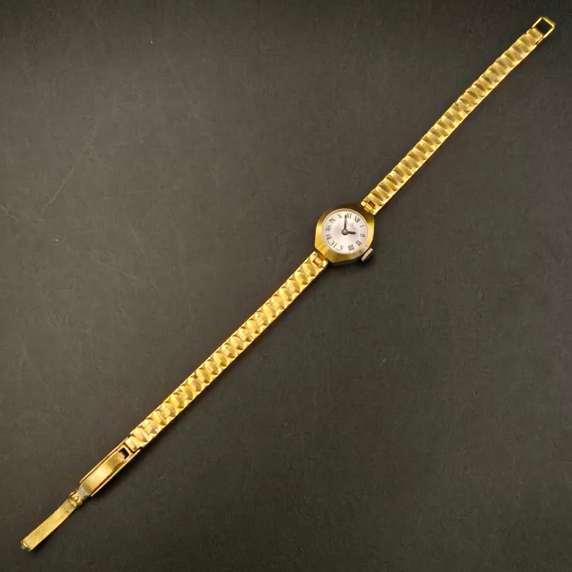 Elegante Vintage Blumus Damen Armbanduhr, Goldfarben, Swiss Made - Bild 3