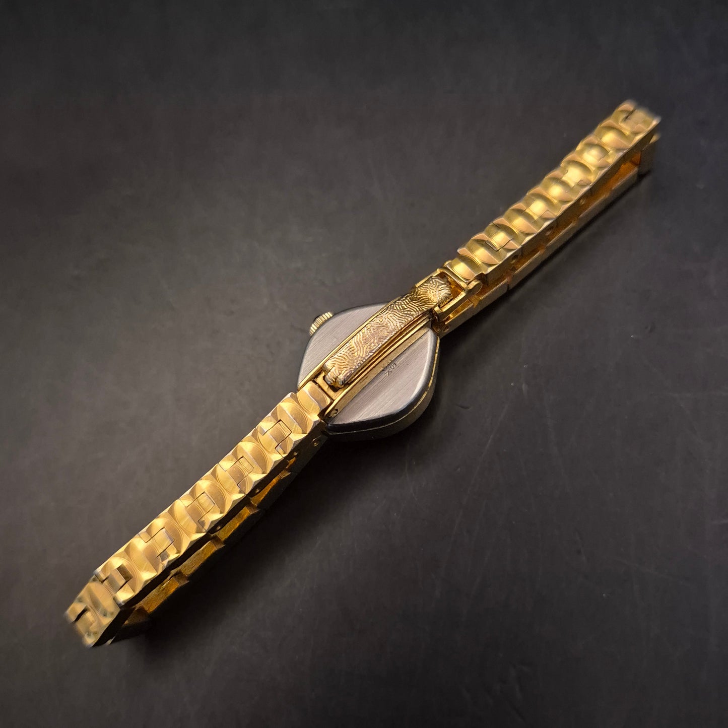 Elegante Vintage Blumus Damen Armbanduhr, Goldfarben, Swiss Made - Bild 9