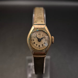 Vintage Damen Armbanduhr goldfarben – Defekt, für Sammler (FES4661)