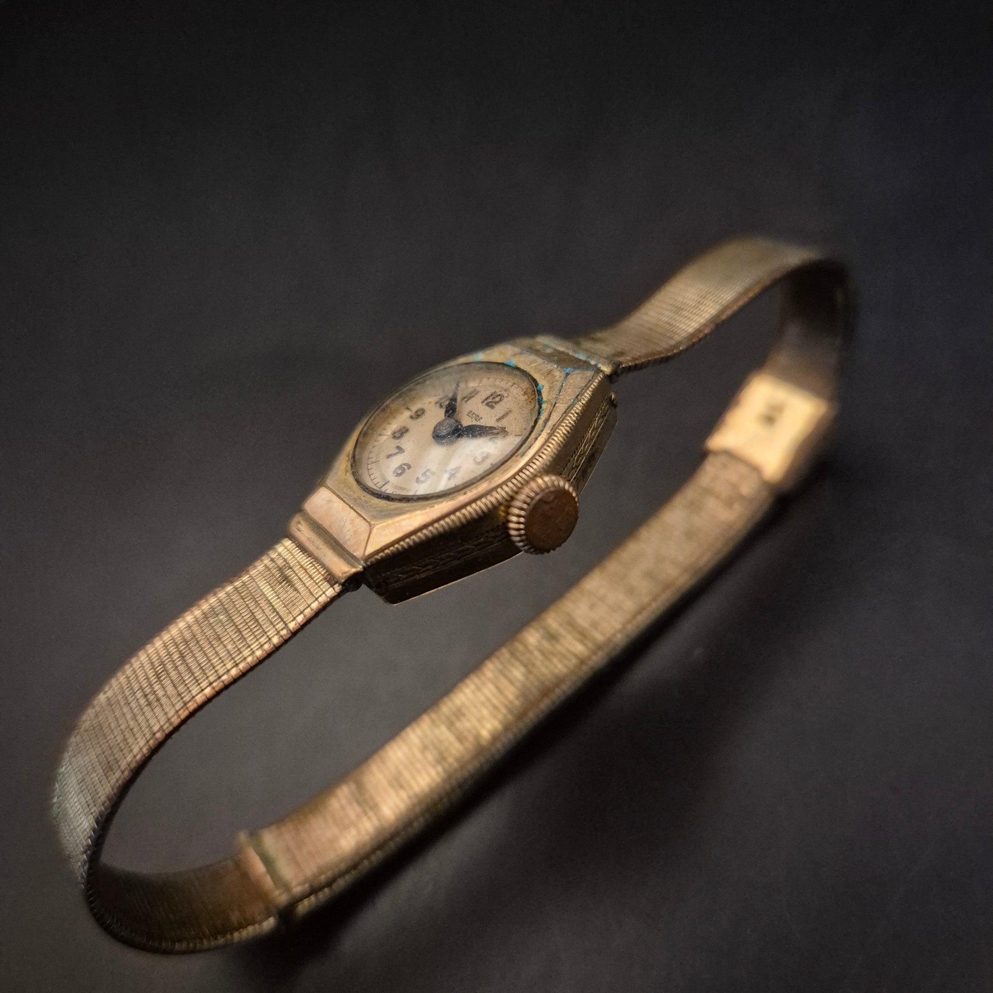 Vintage Damen Armbanduhr goldfarben – Defekt, für Sammler (FES4661) - Bild 6