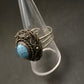 Vintage Ethno-Ring mit Türkis-Optik Stein und filigranem Dekor - Bild 3