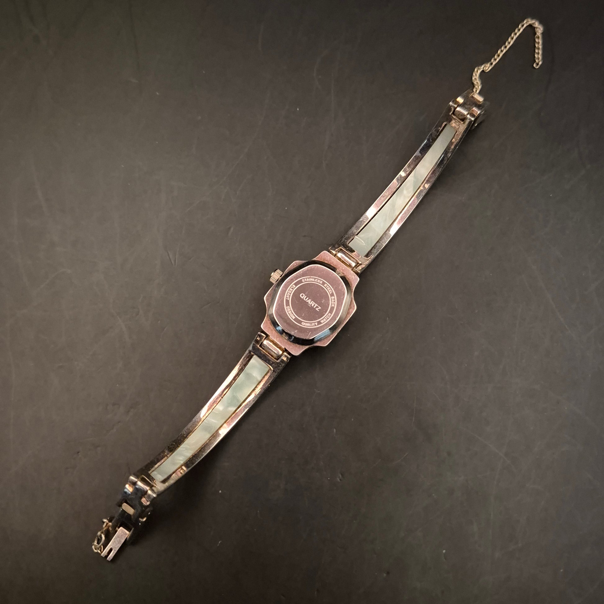 Vintage Riccardo Damen Quarz Armbanduhr, Silberfarben, defektes Armband - Bild 7