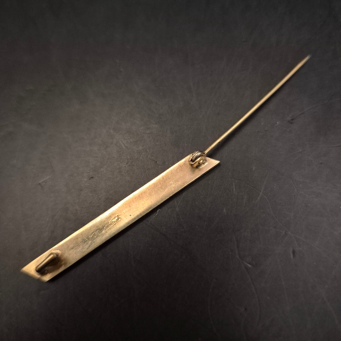 Elegante Vintage Krawattennadel / Reversnadel goldfarben - Bild 6